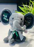 Personalised Baby Stats Grey Elephant