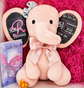 Personalised Baby Stats Pink Elephant
